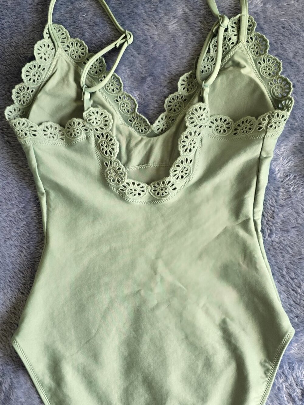 NWT J.Crew Lana Eyelet One-Piece Swimsuit Classic Sculpt Smoky Seaglass CS551